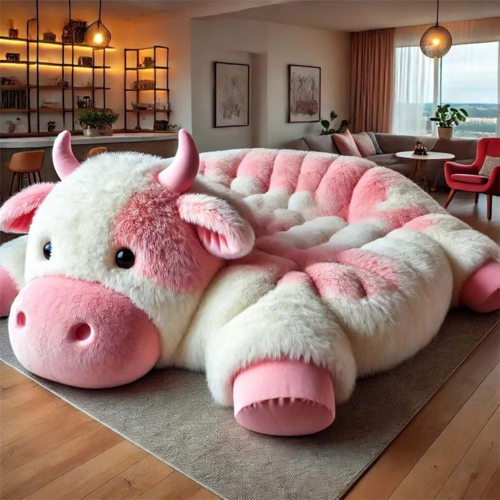 Cow Plush Pet Cushion and Seat Pillow