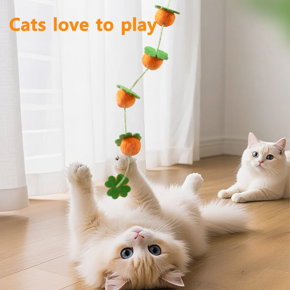 Interactive Ribbon Cat Teaser Wand