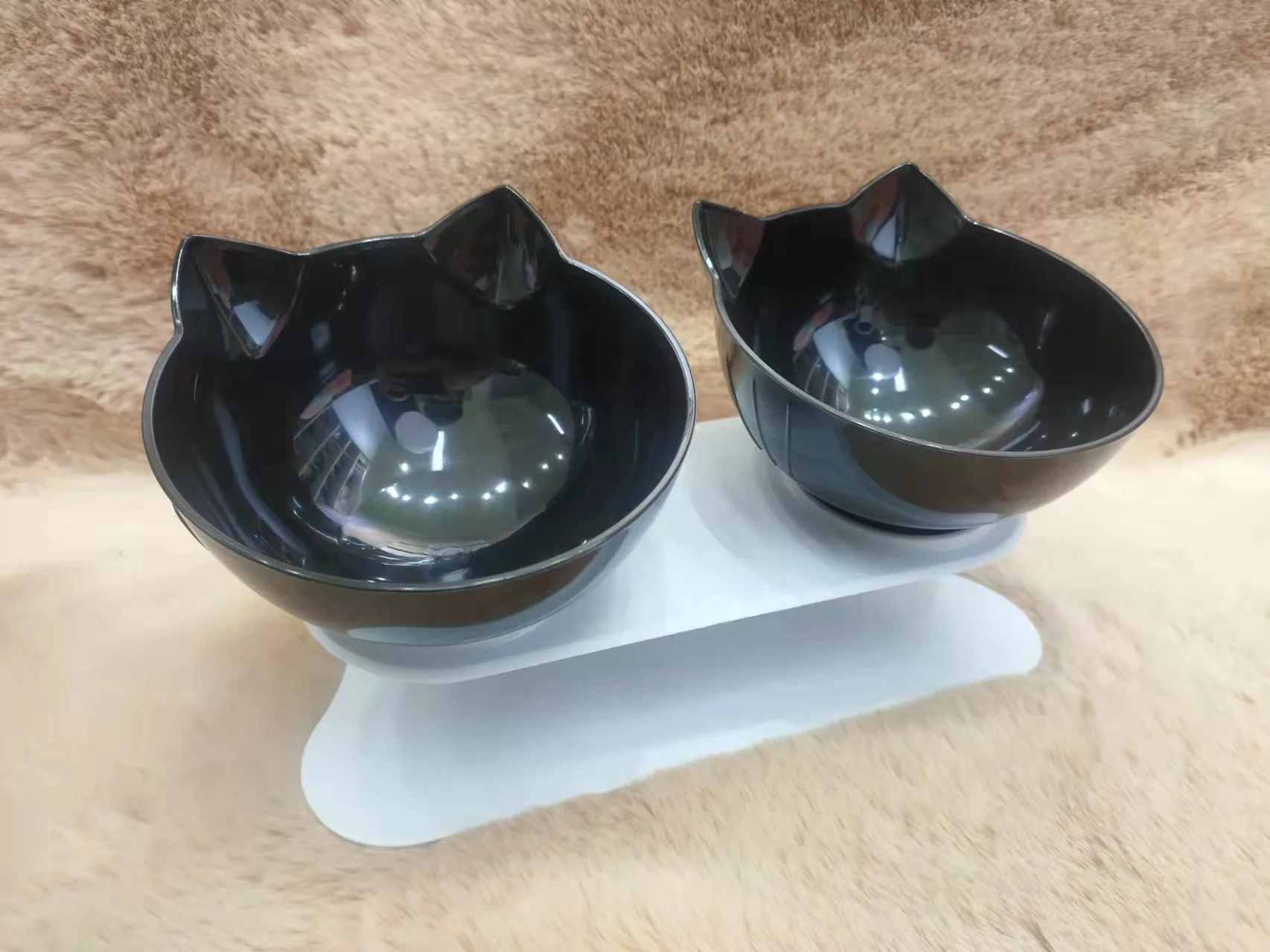 Non-Slip Double Pet Bowl with Stand