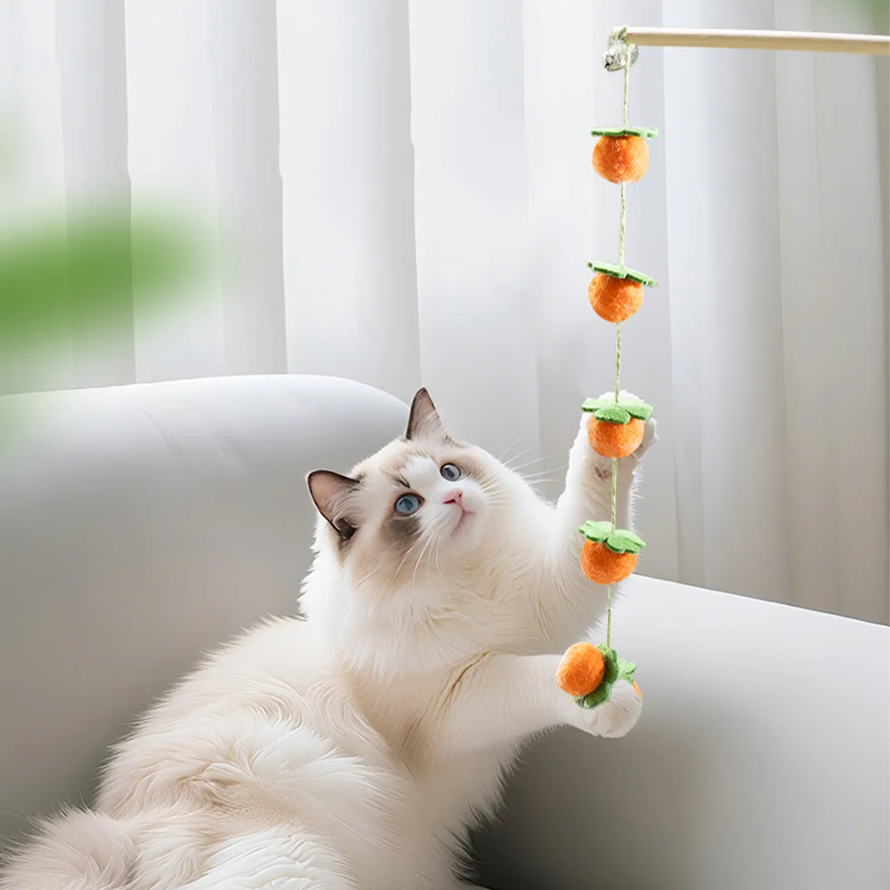 Interactive Ribbon Cat Teaser Wand