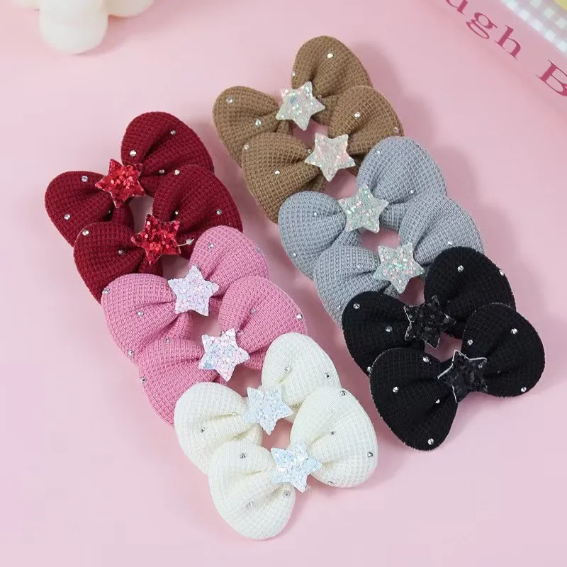 12-Pack Crystal Dog Bows with Metal Clips