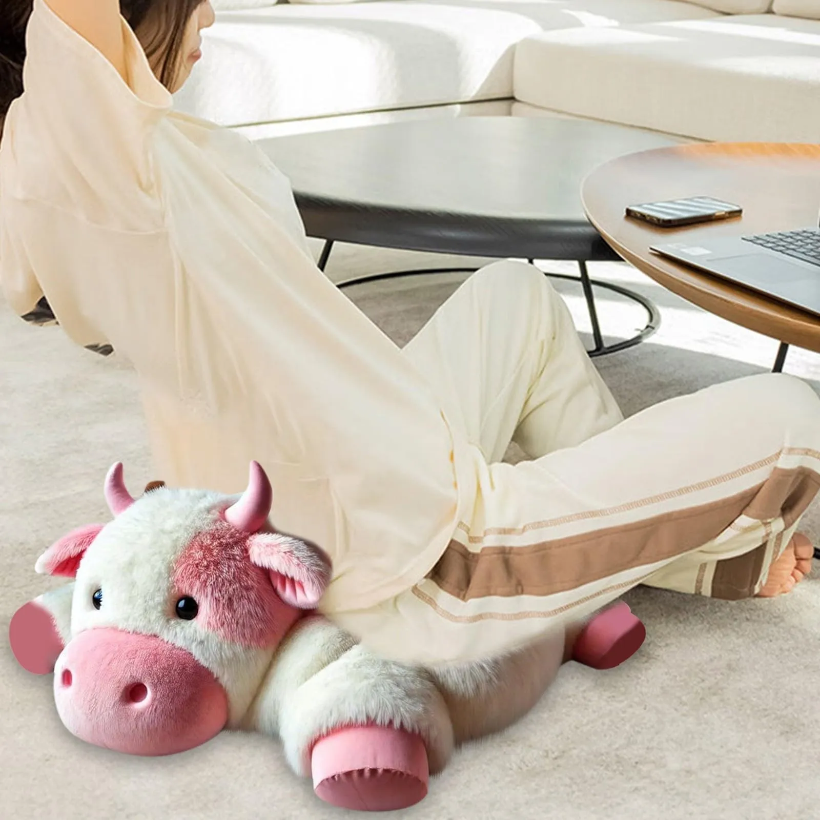 Cow Plush Pet Cushion and Seat Pillow
