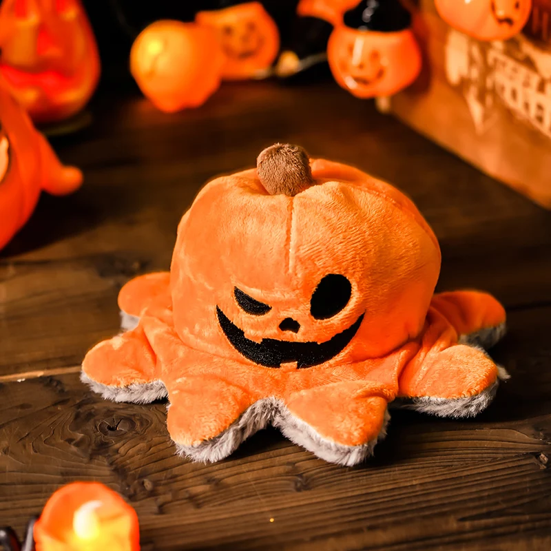 Halloween Reversible Octopus Squeaky Dog Toy