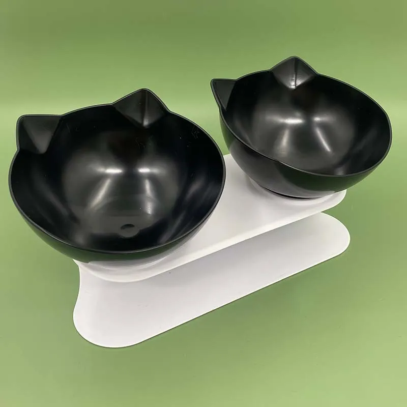 Non-Slip Double Pet Bowl with Stand