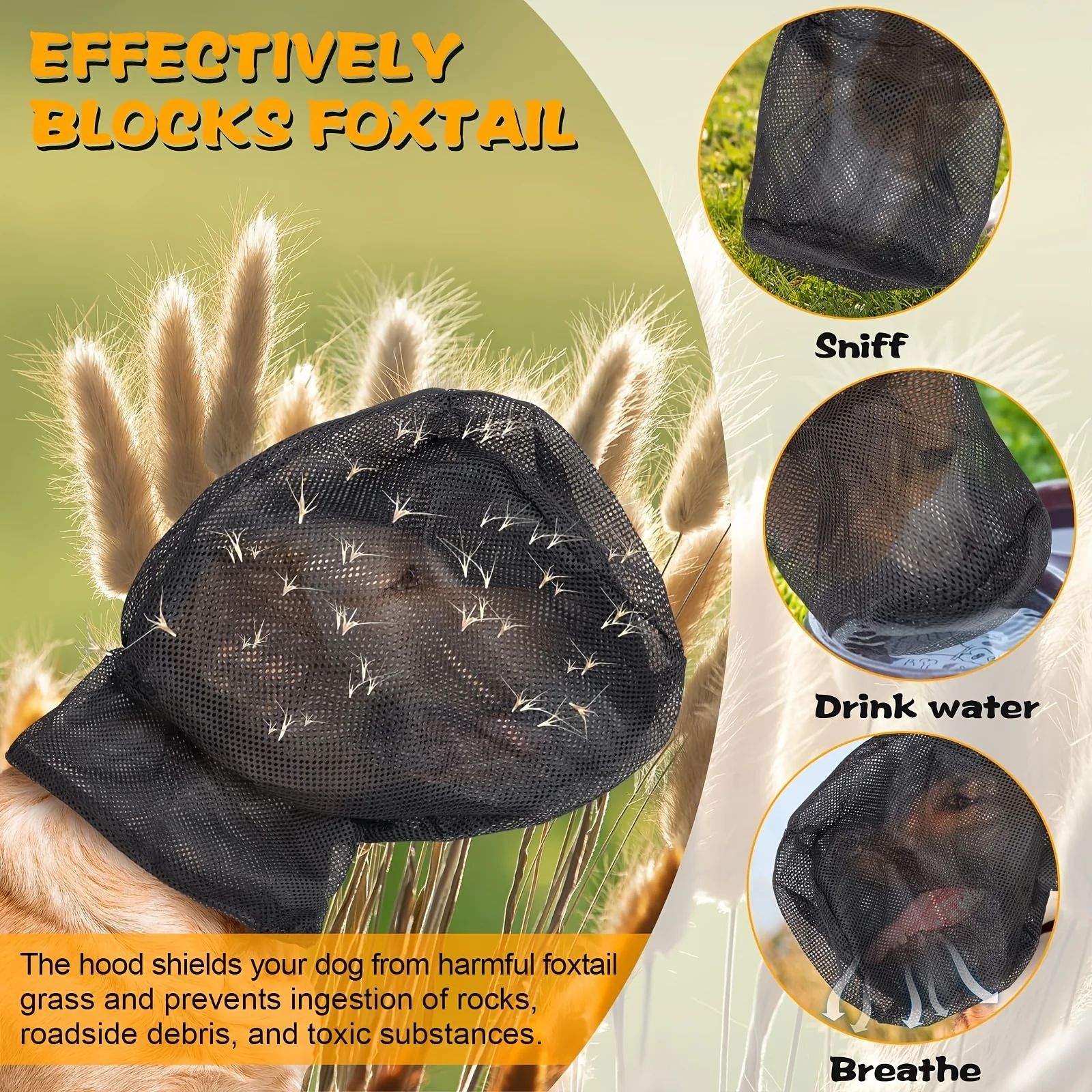 Dog Face Guard for Grass Seeds and Burrs