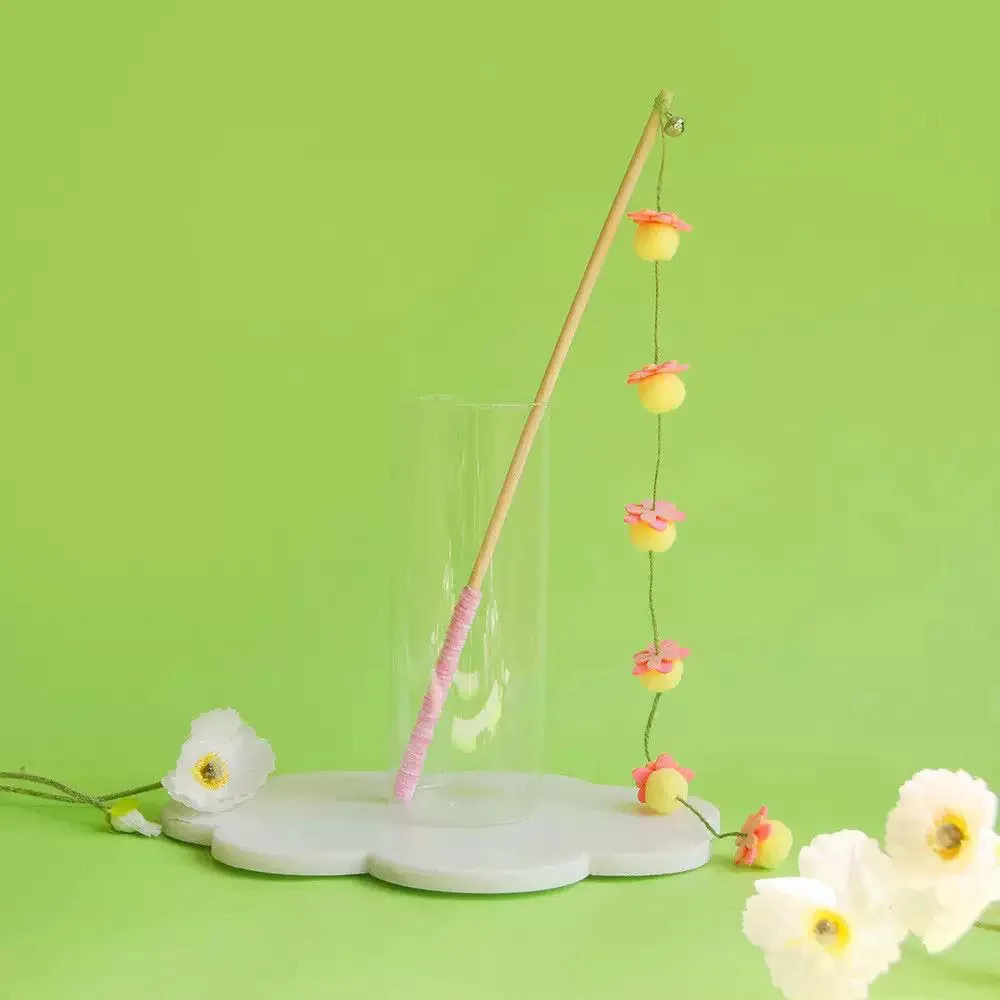 Interactive Ribbon Cat Teaser Wand