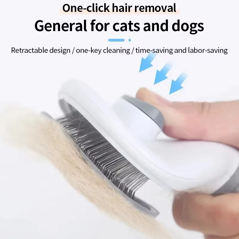 Self-Cleaning Pet Slicker Brush for Dogs & Cats