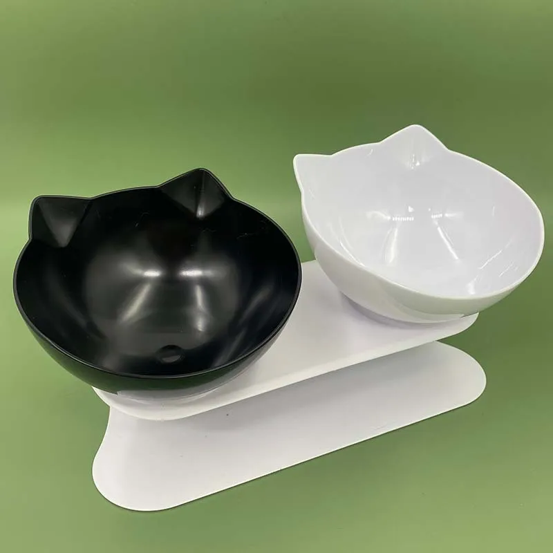 Non-Slip Double Pet Bowl with Stand