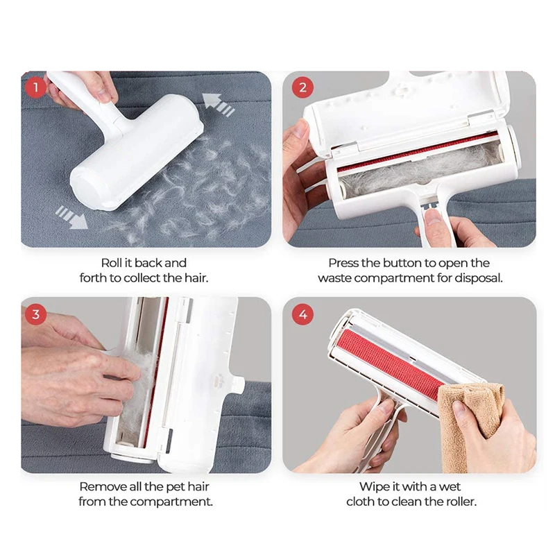 Reusable Pet Hair Remover Roller for Furniture & Clothing