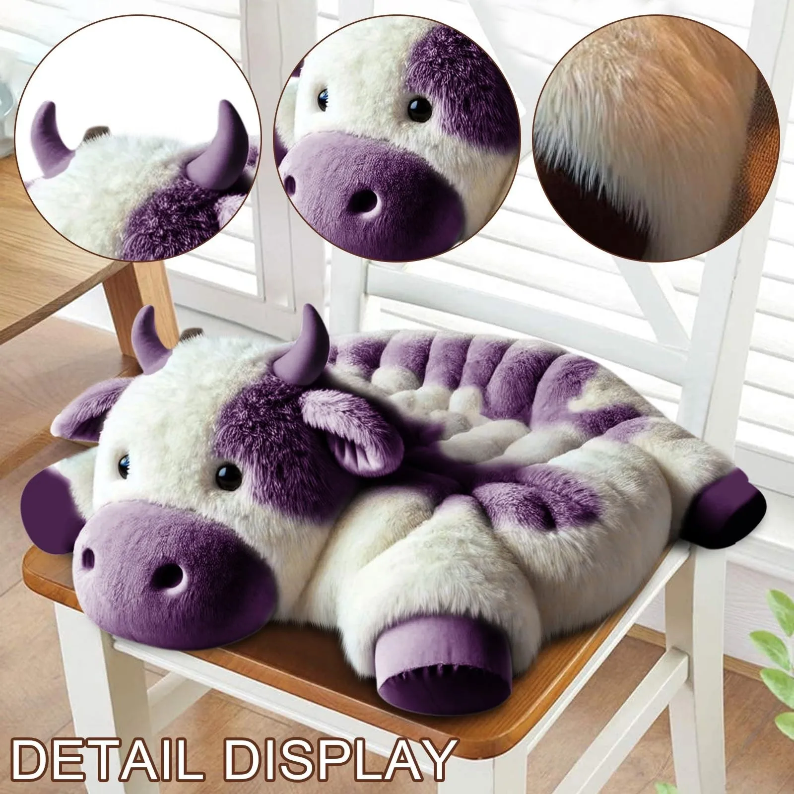 Cow Plush Pet Cushion and Seat Pillow