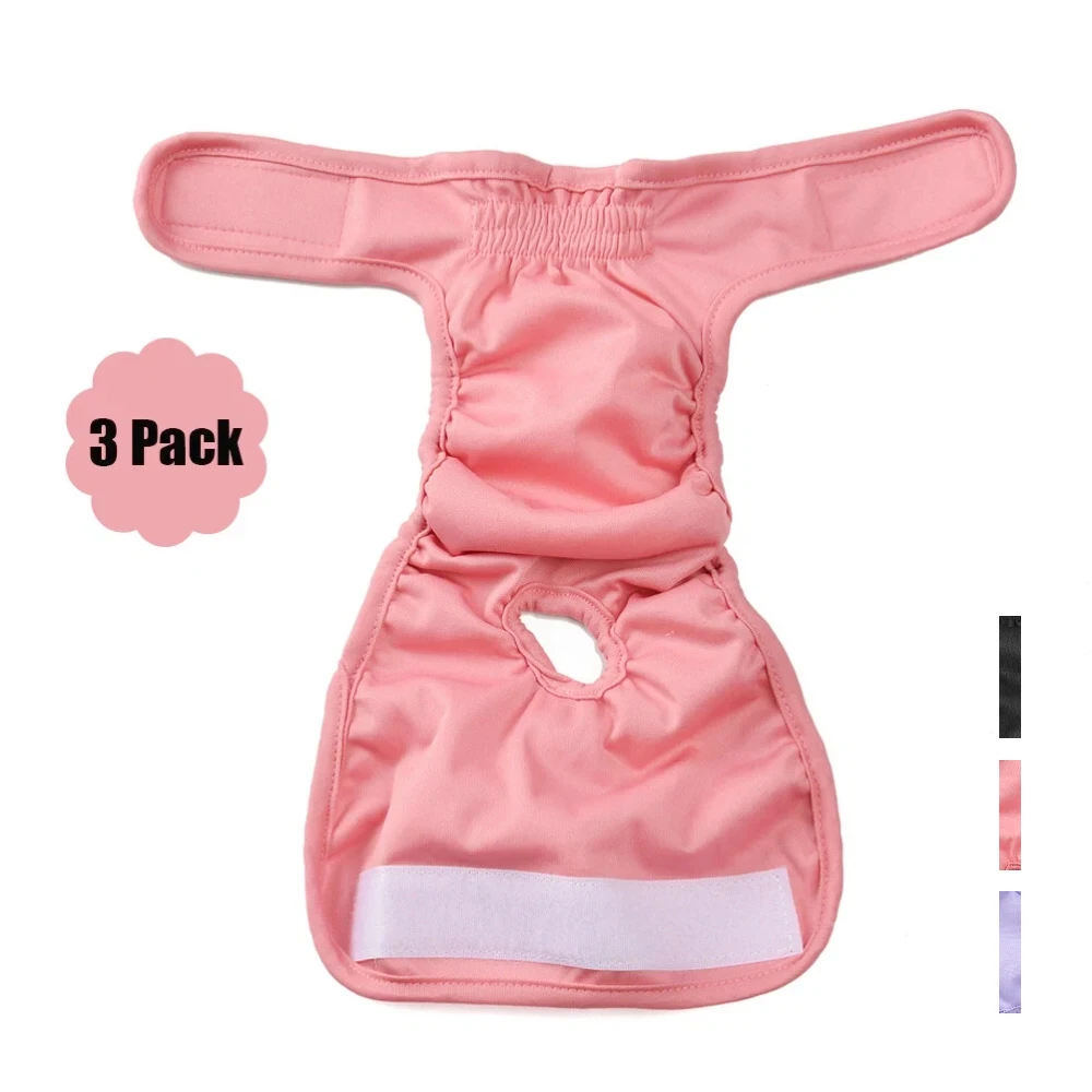 3-Pack Washable Female Dog Diapers
