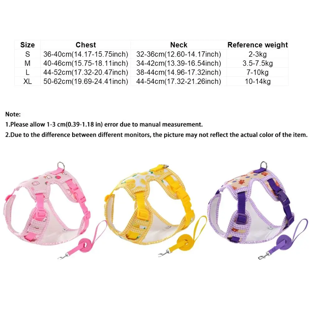 Adjustable Breathable Dog Harness and Leash Set